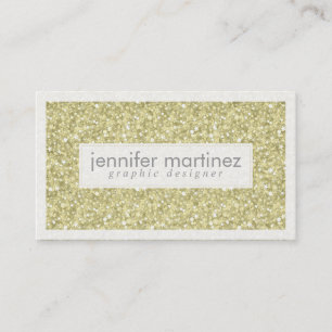 Carte De Visite Elégant teintes or jaune Parties scintillant et ét