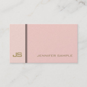 Carte De Visite Elégant tendance Blush Rose Gold Elite Plaine Luxe