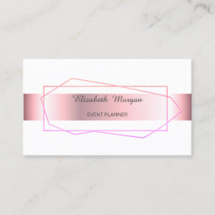 Carte De Visite Elégant Trendy Stripe Géométrique, Cadre