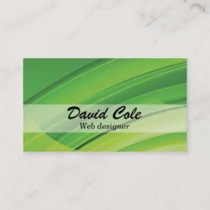 Carte de visite élégant vert