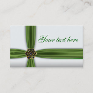 Carte De Visite Élégant Vert Émeraude