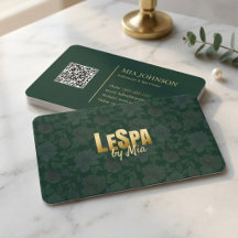 Élégant Vert Foncé Or Moderne Luxe Design Floral