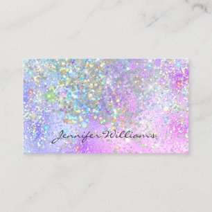Carte De Visite Élégant violet huile Parties scintillant holograph