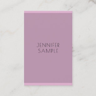 Carte De Visite Élégant violet Modèle Simple moderne minimaliste