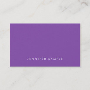 Carte De Visite Elégant violet moderne design Pearl Finish Luxe
