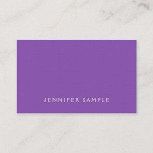Carte De Visite Élégant violet moderne lin de luxe moderne luxe