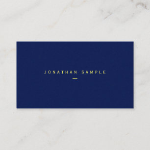Carte De Visite Élégant Votre Texte Personnalisé Papier Bleu Luxe