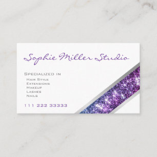 Carte De Visite Elégant White Custom Photo Services et heures d'o