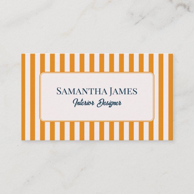 Carte De Visite Elegant Yellow Old Money (Devant)