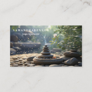 Carte De Visite Elégant Zen Yoga Soigner la santé