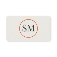 Carte de visite élégante à monogramme | Moderne et