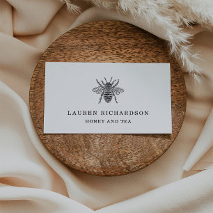 Carte De Visite Elégante abeille Vintage