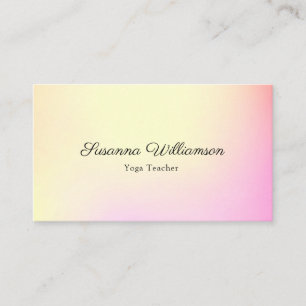 Carte De Visite Elégante aquarelle Pastel Blush Pink Holograph