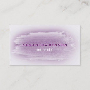 Carte De Visite Elégante aquarelle simple éclaboussure violet gr