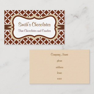 Carte de visite élégante au Chocolat