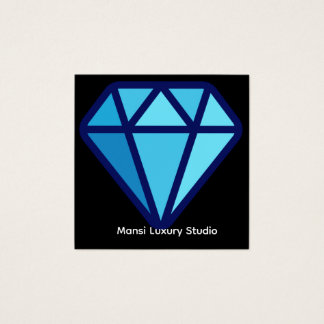 Carte de visite élégante avec logo diamant or luxe