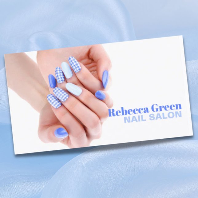 Carte De Visite Elégante beauté manicuriste ongle artiste salon on (Elegant beauty manicurist nail artist nail salon business card)