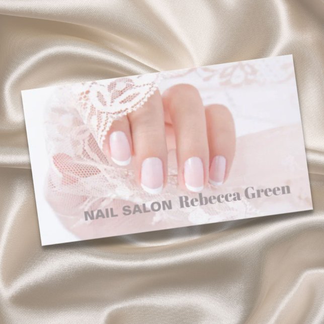Carte De Visite Elégante beauté manicuriste ongle artiste salon on (Elegant beauty manicurist nail artist nail salon business card)