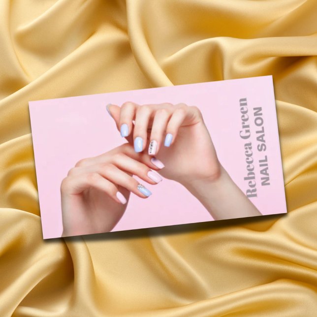 Carte De Visite Elégante beauté manicuriste ongle artiste salon on (Elegant beauty manicurist nail artist nail salon business card)
