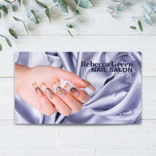 Carte De Visite Elégante beauté manicuriste ongle artiste salon on