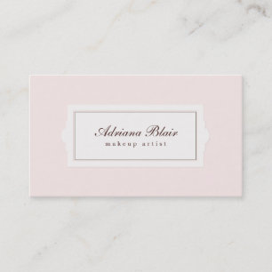 Carte De Visite Elégante Beauté Style Plaque rose clair