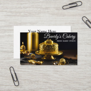 Carte De Visite Élégante boulangerie Cupcake Sucres