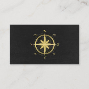 Carte De Visite Élégante boussole nautique