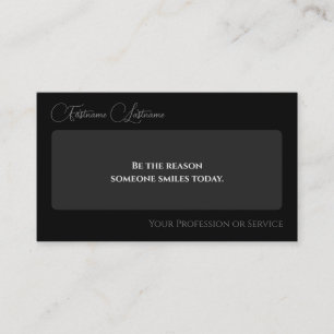 Carte De Visite Élégante calligraphie de citation motivationnelle