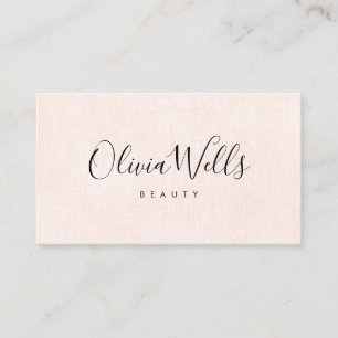 Carte De Visite Élégante calligraphie rose Icônes des médias socia