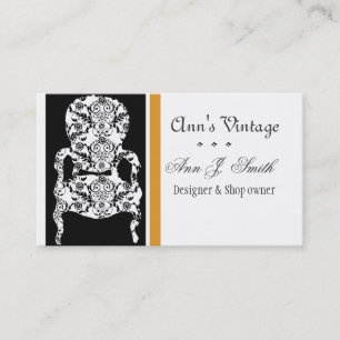 Carte De Visite Élégante chaise Vintage rétro moderne rétro Vi