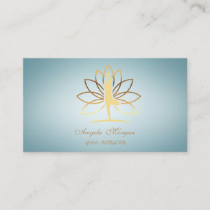Carte De Visite Élégante Charming Professionnelle Lotus Flower Fem