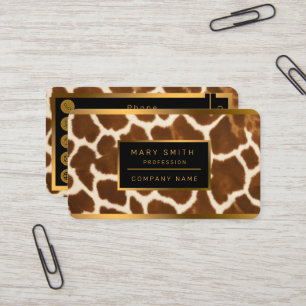Carte De Visite Elégante collection tendance Vache Faux cuir