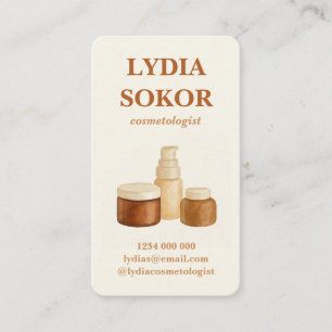 Carte de visite élégante de cosmétologue minimalis