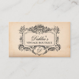 Carte De Visite Elégante décoration Vintage Boutique de mode