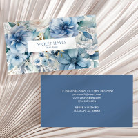 Elégante Dusty Blue Floral Fleurs Personnalisées