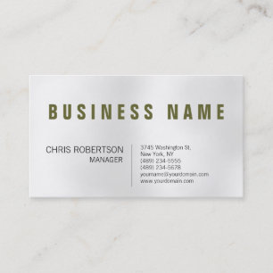 Carte de visite élégante et tendance pour manager 