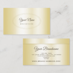 Carte De Visite Elégante forme or clair et jolie forme ovale