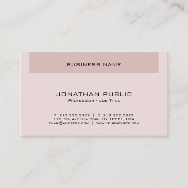 Carte De Visite Élégante harmonie couleur moderne simple professio (Devant)