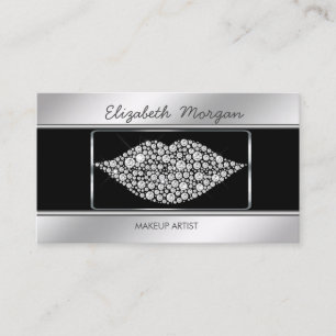 Carte De Visite Élégante Lèvres De Diamants Proffesionaux Élégante