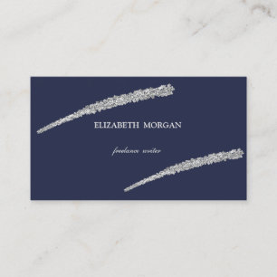 Carte De Visite Elégante Ligne Parties scintillant simple, minimal