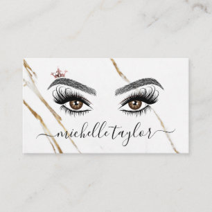 Carte De Visite Elégante maquilleuse Beauty Lash Oeil d'extension