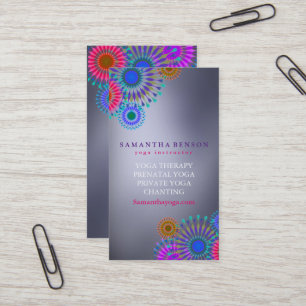 Carte De Visite Élégante méditation de Yoga Logo