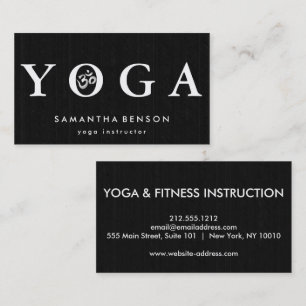 Carte De Visite Élégante méditation de Yoga Logo