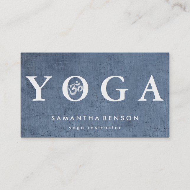 Carte De Visite Élégante méditation de Yoga Logo (Devant)