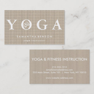 Carte De Visite Élégante méditation de Yoga Logo