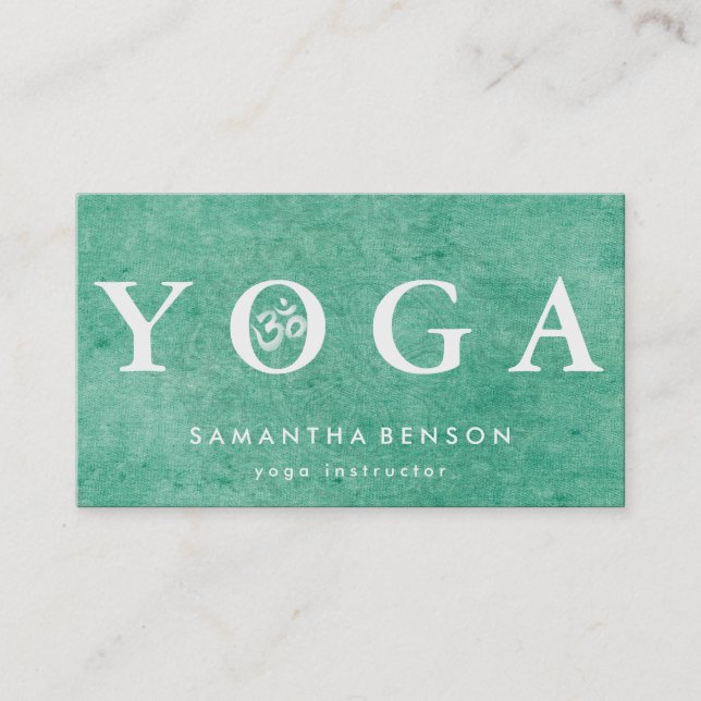 Carte De Visite Élégante méditation de Yoga Logo (Devant)