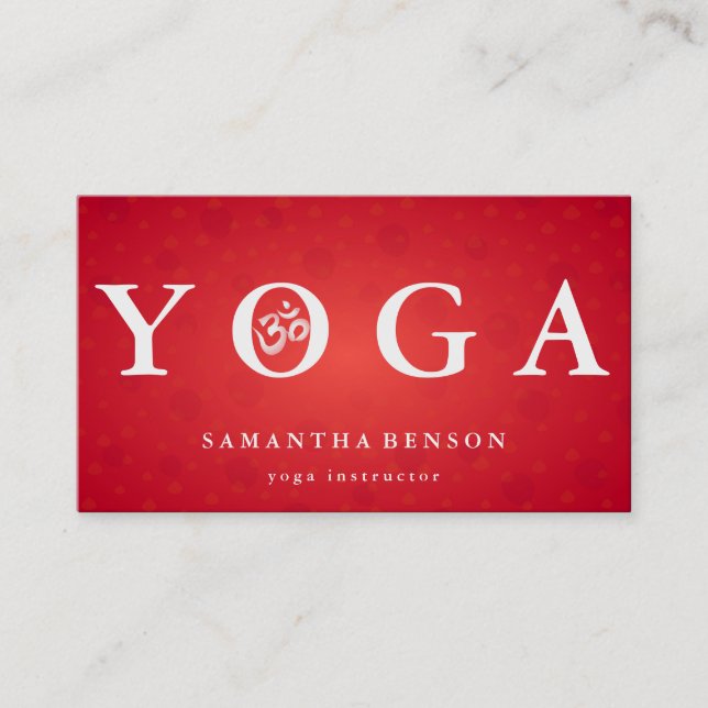 Carte De Visite Élégante méditation de Yoga Logo (Devant)
