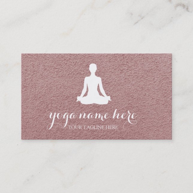 Carte De Visite Elégante Méditation Om Logo Yoga (Devant)