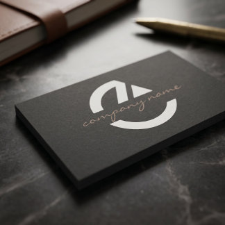 Carte de visite élégante minimaliste sombre