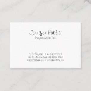 Carte De Visite Élégante Moderne Libre Script Calligraphie Sleek